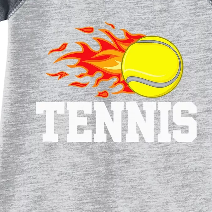 Tennis Ball Flame Tennis Player Infant Baby Jersey Bodysuit