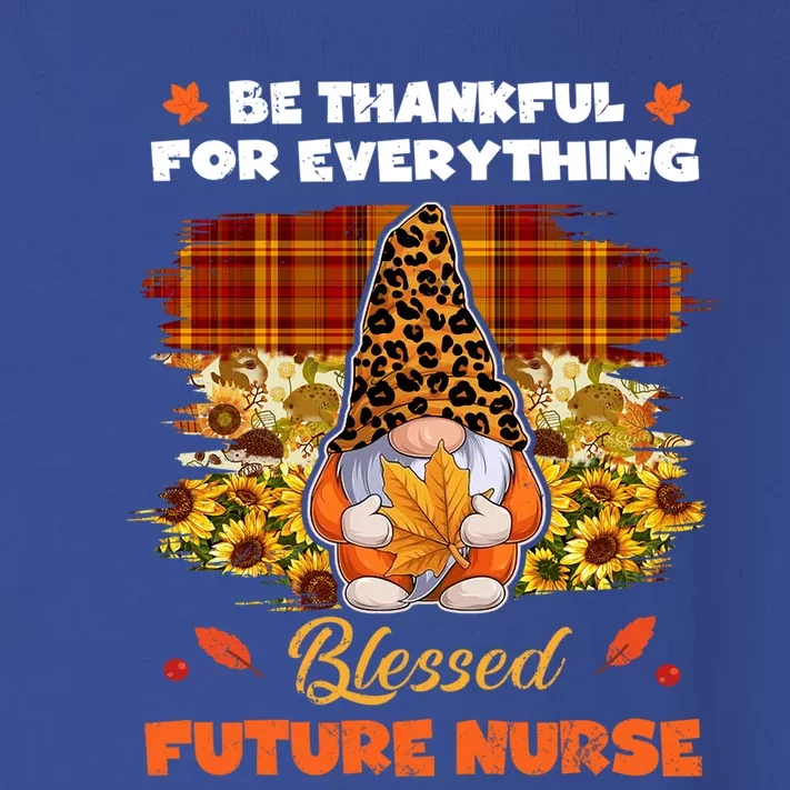 Thankful Blessed Future Nurse Gnome Fall Thanksgiving Great Gift Toddler Long Sleeve Shirt