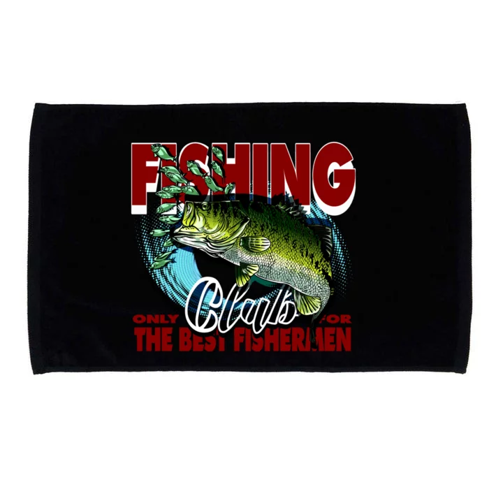 The Best Fishermen Fishing Only Club Microfiber Hand Towel