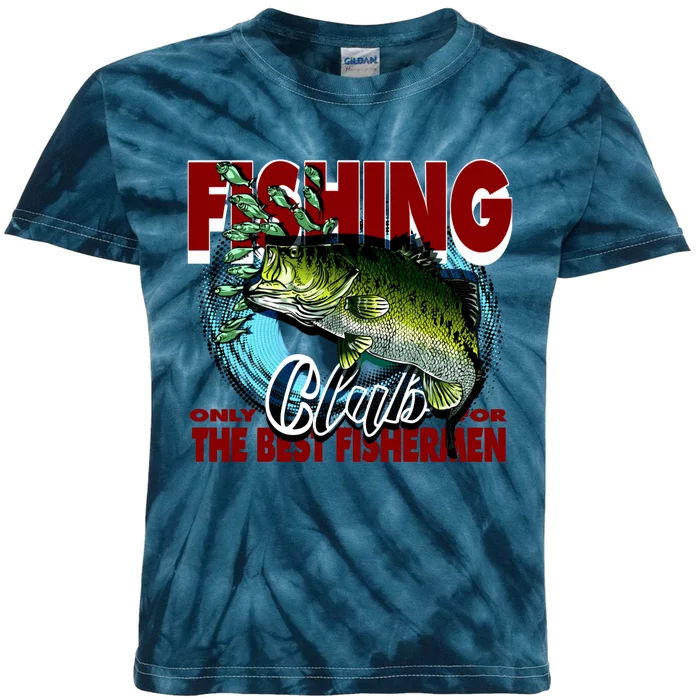 The Best Fishermen Fishing Only Club Kids Tie-Dye T-Shirt