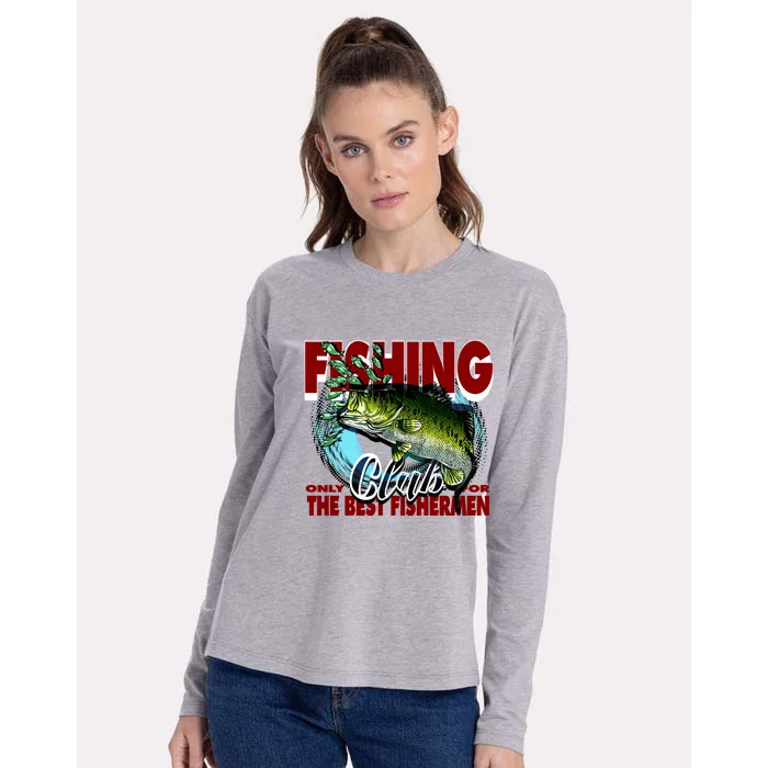 The Best Fishermen Fishing Only Club Womens Cotton Relaxed Long Sleeve T-Shirt