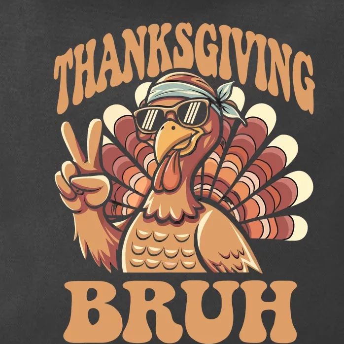 Thanksgiving Bruh Funny Turkey Fall Boy Zip Tote Bag