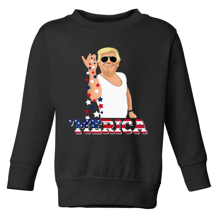 Trump Bae Funny 4th of July Trump Salt Freedom Toddler Sweatshirt