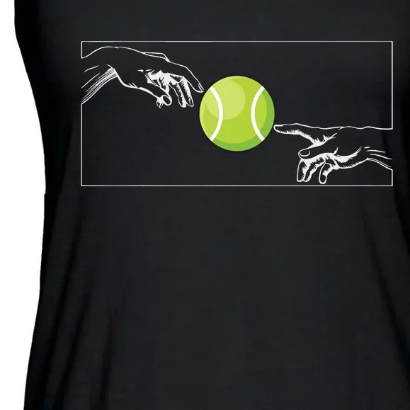 Tennis Ball For Tennis Player Tennis Player To Tennis Ladies Essential Flowy Tank