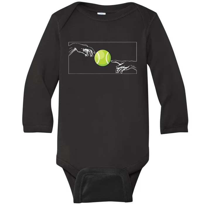 Tennis Ball For Tennis Player Tennis Player To Tennis Baby Long Sleeve Bodysuit