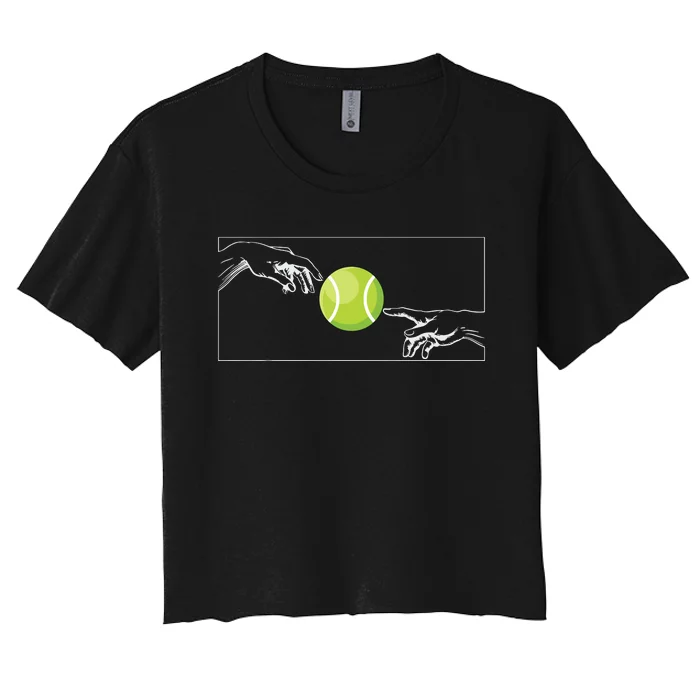 Tennis Ball For Tennis Player Tennis Player To Tennis Women's Crop Top Tee