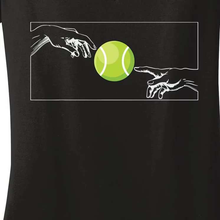 Tennis Ball For Tennis Player Tennis Player To Tennis Women's V-Neck T-Shirt