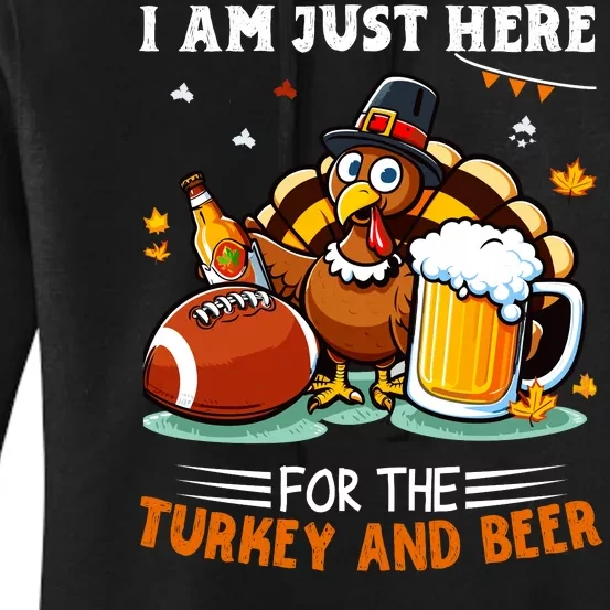 Turkey Beer Football Women's Pullover Hoodie