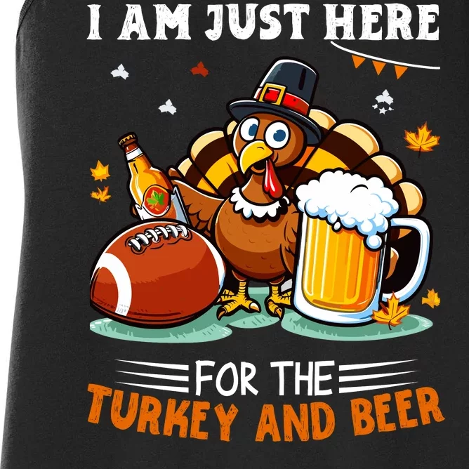 Turkey Beer Football Women's Racerback Tank