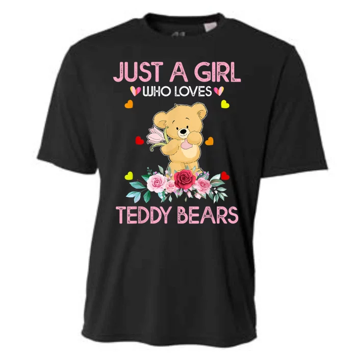 Teddy Bear For Women Just A Who Loves Teddy Cooling Performance Crew T-Shirt