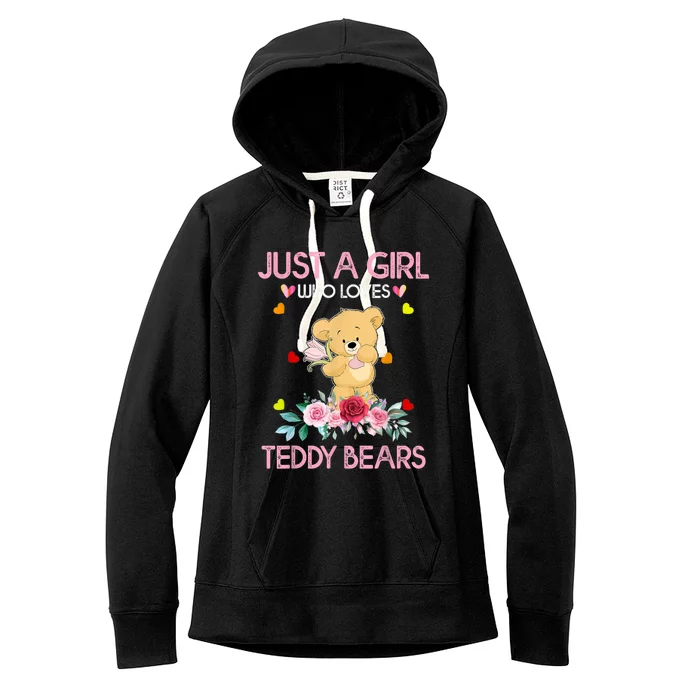 Teddy Bear For Women Just A Who Loves Teddy Women's Fleece Hoodie