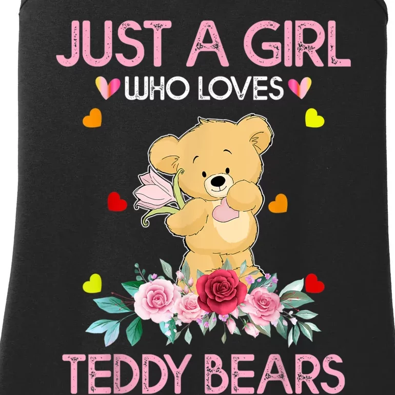 Teddy Bear For Women Just A Who Loves Teddy Ladies Essential Tank