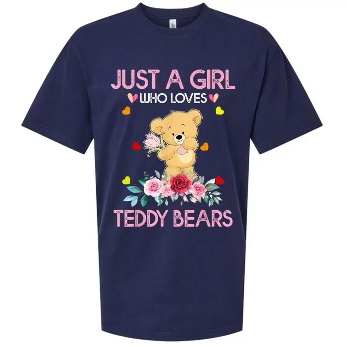 Teddy Bear For Women Just A Who Loves Teddy Sueded Cloud Jersey T-Shirt