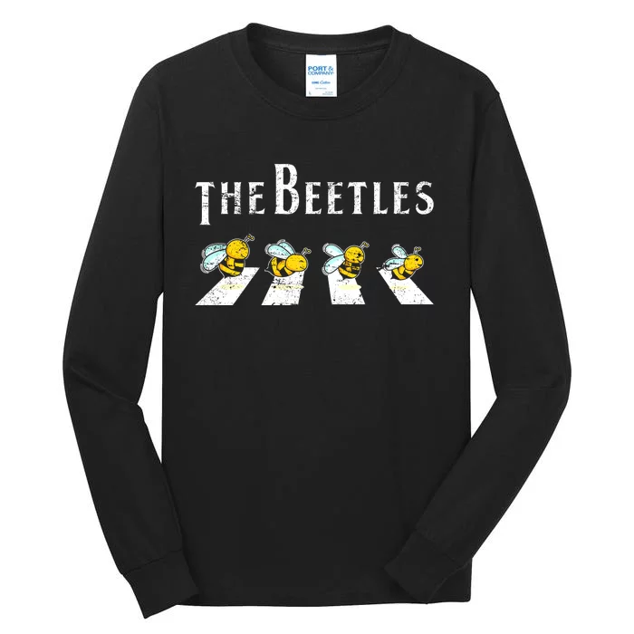 The Beetles Funny Bee Abbey Road Play On Word Trending Gift Idea Tall Long Sleeve T-Shirt