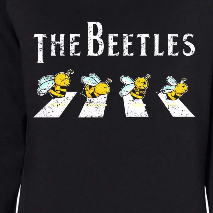 The Beetles Funny Bee Abbey Road Play On Word Trending Gift Idea Womens California Wash Sweatshirt