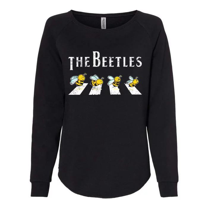 The Beetles Funny Bee Abbey Road Play On Word Trending Gift Idea Womens California Wash Sweatshirt