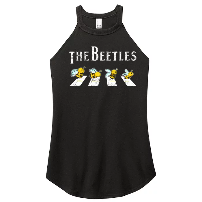 The Beetles Funny Bee Abbey Road Play On Word Trending Gift Idea Women’s Perfect Tri Rocker Tank