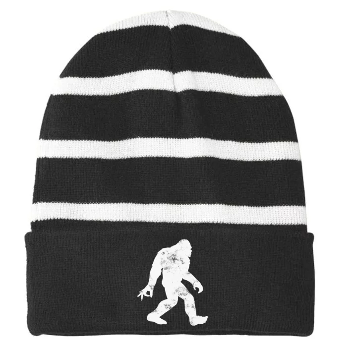 TSD845917 Big Foot Holiday Striped Beanie with Solid Band