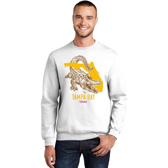 Tampa Bay Florida Fl Aligator Vacation Surf Sunset Sweatshirt