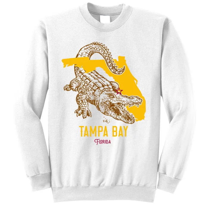 Tampa Bay Florida Fl Aligator Vacation Surf Sunset Sweatshirt