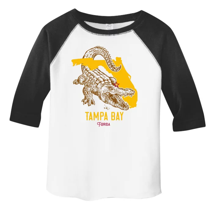 Tampa Bay Florida Fl Aligator Vacation Surf Sunset Toddler Fine Jersey T-Shirt