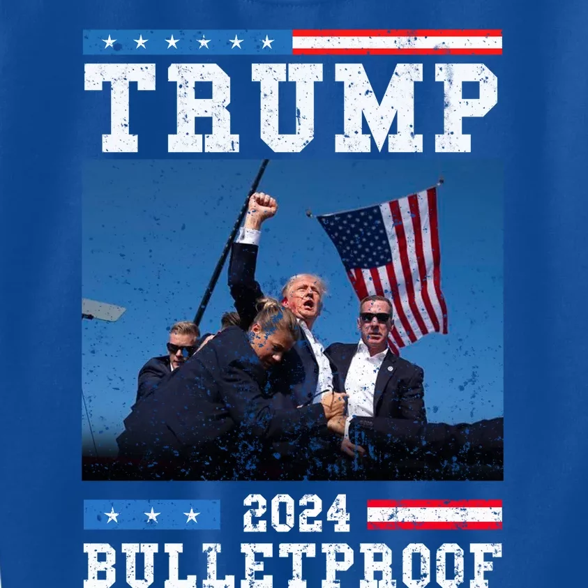 Trump Bulletproof Fight Fist Legend Donald Trump 2024 Kids Sweatshirt