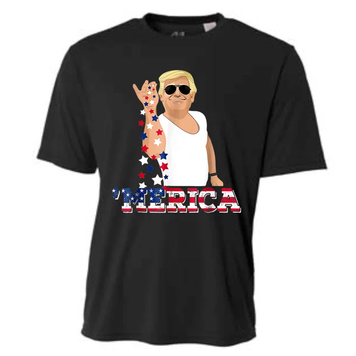 Trump Bae Funny 4th Of July Trump Salt Freedom Cooling Performance Crew T-Shirt