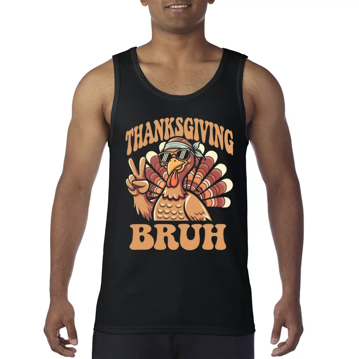 Thanksgiving Bruh Funny Turkey Fall Tank Top