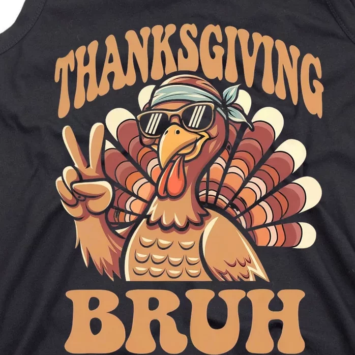 Thanksgiving Bruh Funny Turkey Fall Tank Top