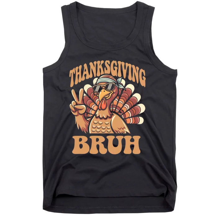 Thanksgiving Bruh Funny Turkey Fall Tank Top