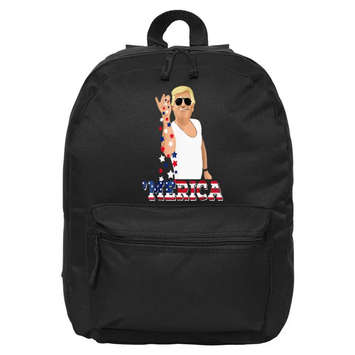 Trump Bae Funny 4th Of July Trump Salt Freedom 16 in Basic Backpack