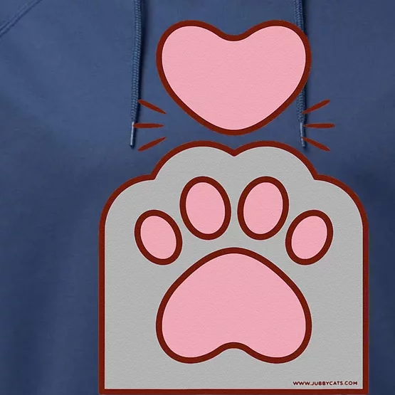 Toe Beans Funny Cute Kawaii Cat Paw And Heart Performance Fleece Hoodie