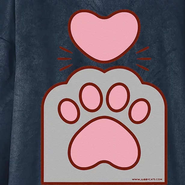 Toe Beans Funny Cute Kawaii Cat Paw And Heart Hooded Wearable Blanket