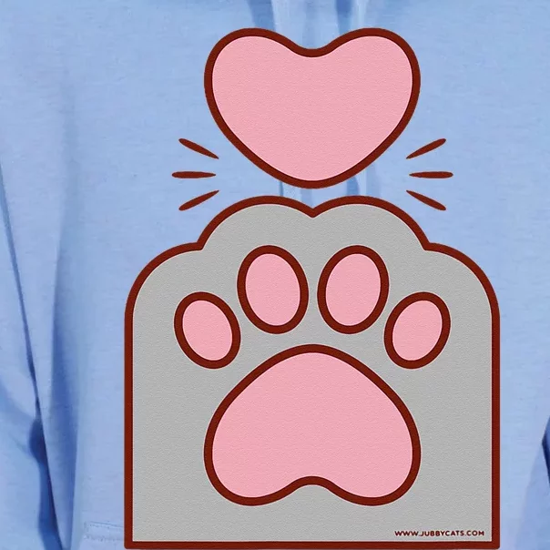 Toe Beans Funny Cute Kawaii Cat Paw And Heart Unisex Surf Hoodie