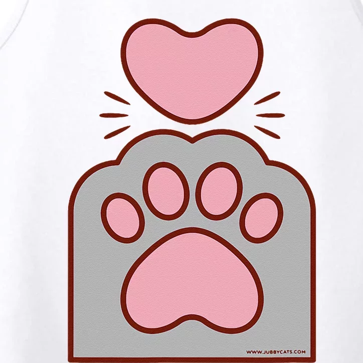 Toe Beans Funny Cute Kawaii Cat Paw And Heart Performance Tank