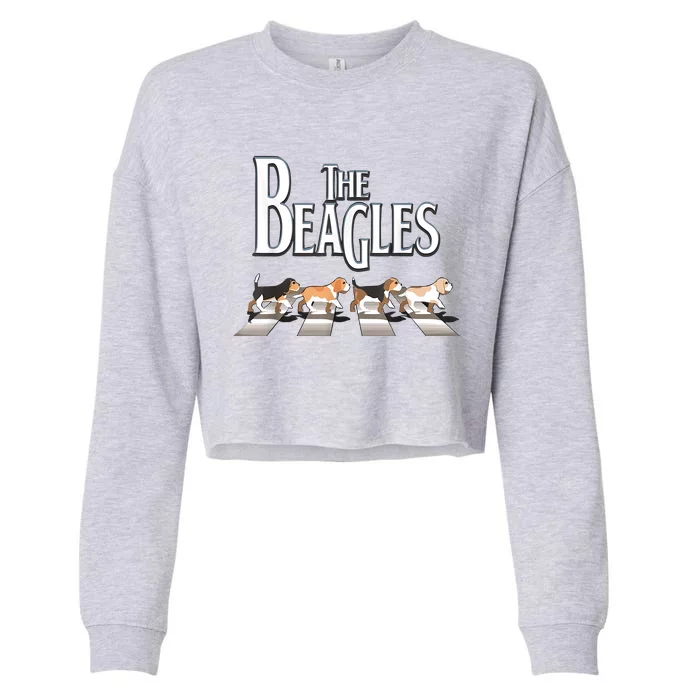 The Beagles Funny Dog Lover Abbey Road Cropped Pullover Crew