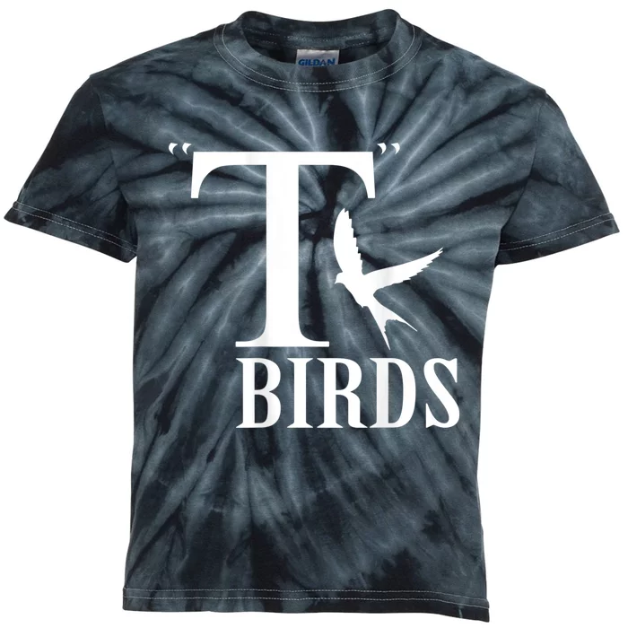 T Bird Funny Halloween Costume rocker 1950s - Print On Back Kids Tie-Dye T-Shirt