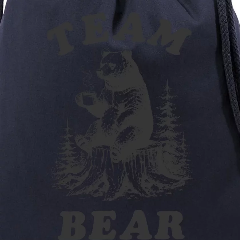 Team Bear Funny Feminist Drawstring Bag