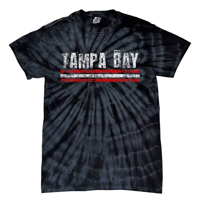 Tampa Bay Florida Retro Vintage Weathered Throwback Tie-Dye T-Shirt