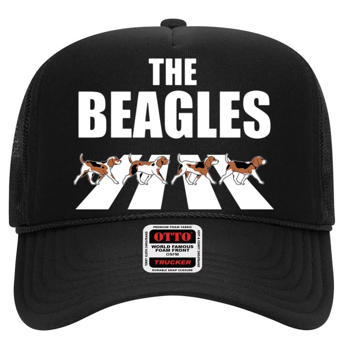 The Beagles Funny Beagle Dog High Crown Mesh Trucker Hat