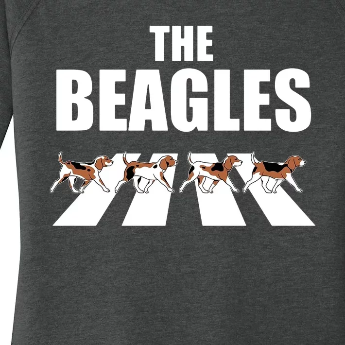 The Beagles Funny Beagle Dog Women's Perfect Tri Tunic Long Sleeve Shirt