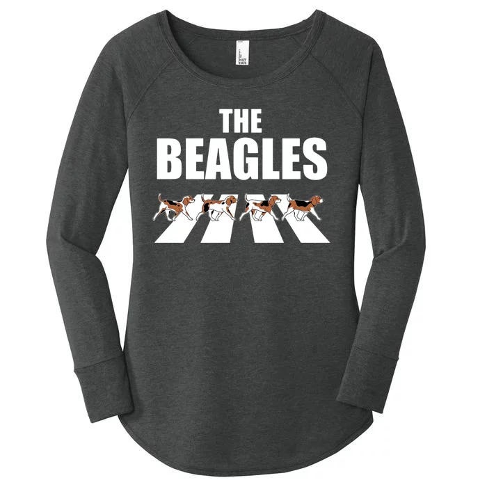 The Beagles Funny Beagle Dog Women's Perfect Tri Tunic Long Sleeve Shirt