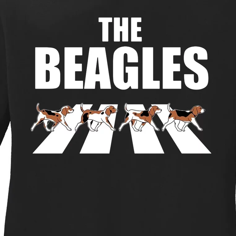 The Beagles Funny Beagle Dog Ladies Long Sleeve Shirt