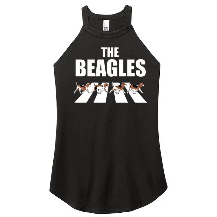 The Beagles Funny Beagle Dog Women’s Perfect Tri Rocker Tank