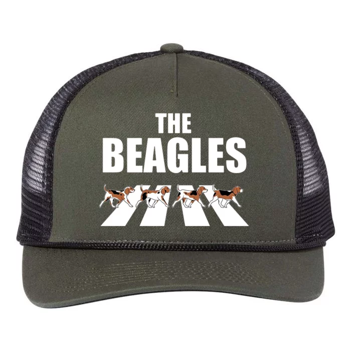 The Beagles Funny Beagle Dog Retro Rope Trucker Hat Cap