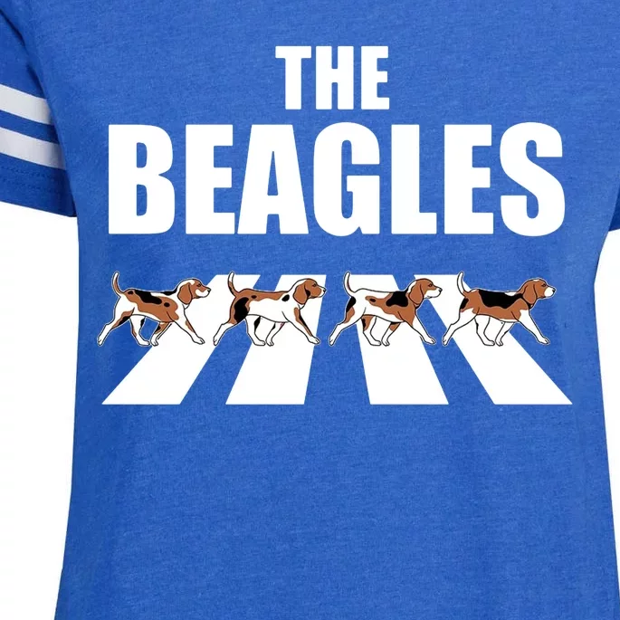 The Beagles Funny Beagle Dog Enza Ladies Jersey Football T-Shirt