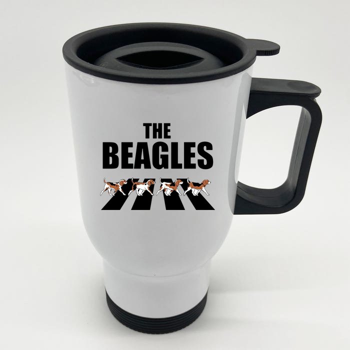 The Beagles Funny Beagle Dog Front & Back Stainless Steel Travel Mug