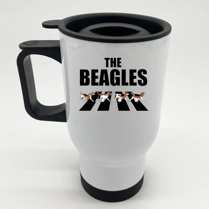 The Beagles Funny Beagle Dog Front & Back Stainless Steel Travel Mug