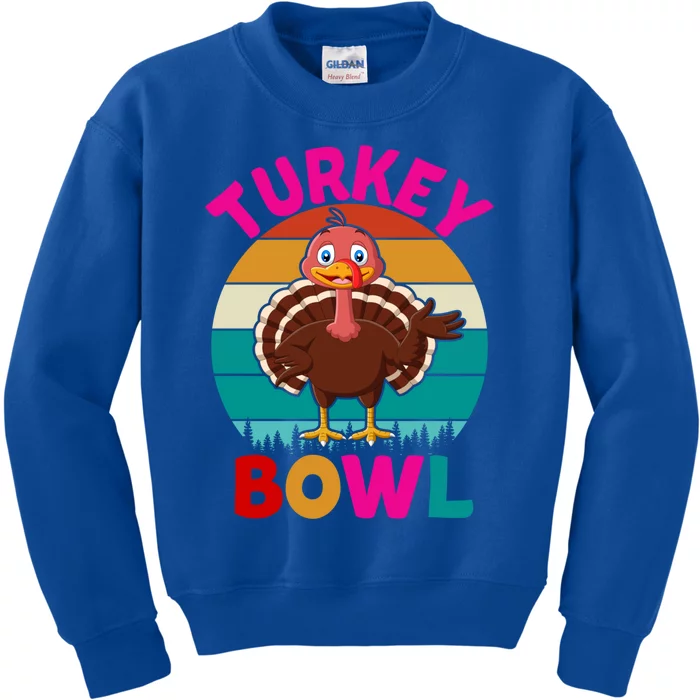 Turkey Bowl Funny Gift Kids Sweatshirt