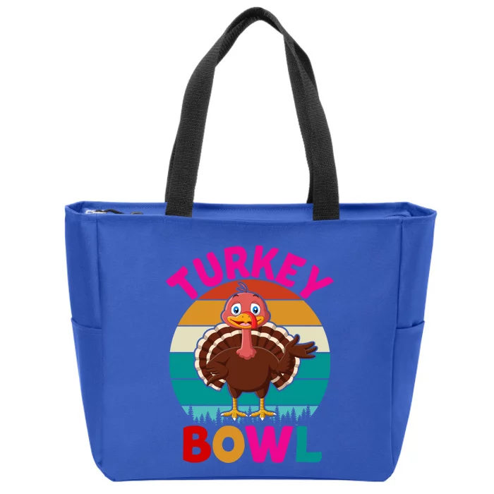 Turkey Bowl Funny Gift Zip Tote Bag